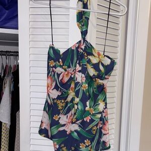 New York & Company Floral Camisole - Navy and Multicolor